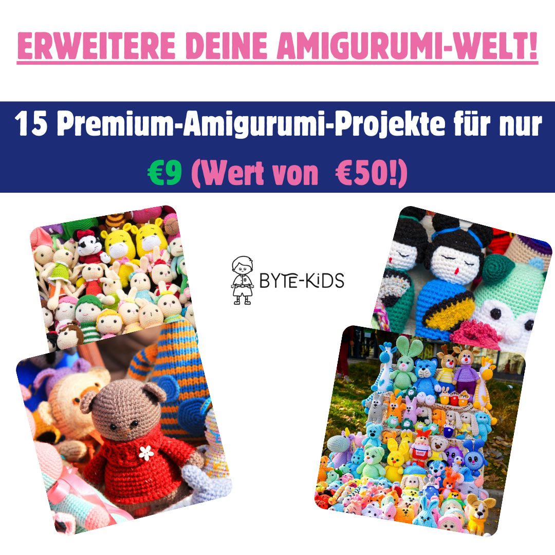 VERZEUGE ENDLOSE NIEDLISHKEIT: 15 PREMIUM-AMIGURUMI-PROJEKTE FÜR NUR 9 € (IM WERT VON 50 €)